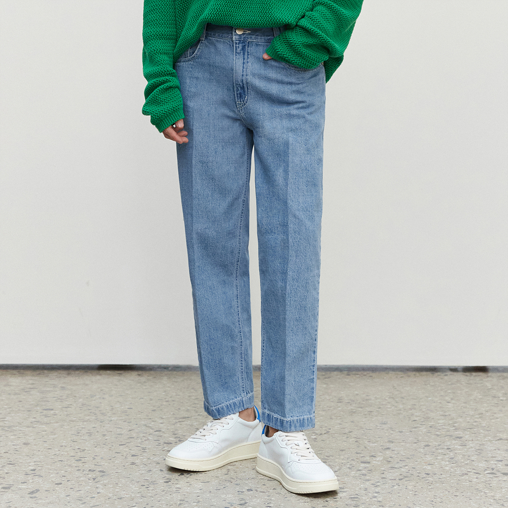 [S/S Ver]Cropped Tapered Jeans DCPT004Blue